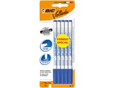 BIC VELLEDA 1721 - Pack de 5 marqueurs effaçables format spécial - pointe fine - bleu