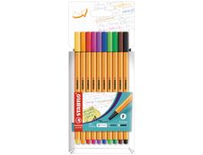 STABILO point 88 - Pack de 10 feutres fins - 0,4 mm - couleurs assorties