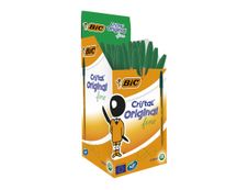 BIC Cristal Fine - 50 Stylos à bille - vert