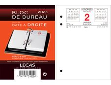 Lecas - Bloc de bureau - date à droite - 8,5 x 11,5 cm