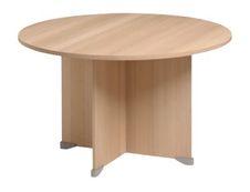 Table de réunion ronde JAZZ+ - 120 cm - Hêtre ambré