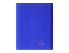 Clairefontaine Koverbook - Cahier polypro 24 x 32 cm - 96 pages - grands carreaux (Seyes) - bleu marine