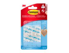 Command -  Pack de 6 crochets et 8 languettes transparents