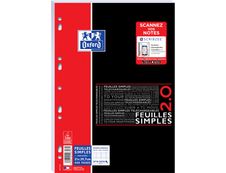 Oxford - 400 feuilles simples A4 - grands carreaux (Seyes) - perforées