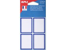 Apli Agipa - 32 Étiquettes scolaires cadre bleu - 38 x 50 mm - réf 111961