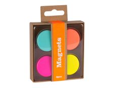 Apli Fluor Collection - 4 aimants - couleurs assorties