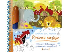 Pinceau magique - Animaux du Monde - Peins avec de l'eau pour voir apparaître les couleurs !