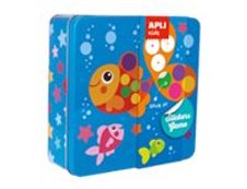 Apli Kids - Boîte métallique jeu de gommettes - poisson