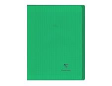 Clairefontaine Koverbook - Cahier polypro A4 (21x29,7 cm) - 96 pages - grands carreaux (Seyes) - vert