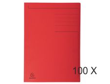 Exacompta Forever - 100 Chemises imprimées format folio - 280 gr - rouge