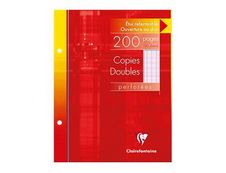 Clairefontaine - 200 copies doubles 17x22 cm - grands carreaux (Seyes) - perforées