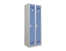 Vestiaire Industrie Propre - 2 portes - 180 x 60 x 50 cm - gris/beu