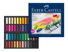 Faber Castell - Boîte de 48 demi pastels tendres - couleurs assorties
