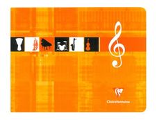Clairefontaine - Cahier de musique 17 x 22 cm - format à l'italienne - 48 pages