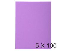 Exacompta Forever - 5 Paquets de 100 Chemises - 220 gr - lilas