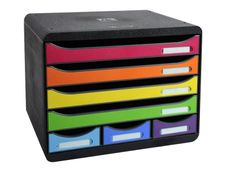 Module de classement de boîte de rangement de bureau 4 * Compartiments de  bricolage Organisateur d’étagère Boîte de stockage Porte-fichiers en