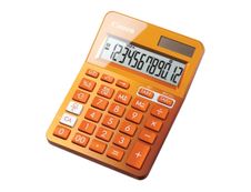 Calculatrice de bureau Canon LS- 123K - 12 chiffres - alimentation batterie et solaire - orange