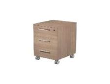 Caisson mobile FLORA - 3 tiroirs - L41,8 x P52 x H61,5 cm - imitation frêne noir
