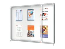 Nobo - Vitrine intérieure 18 A4 (1355 x 970 mm) - cadre aluminium fond métal