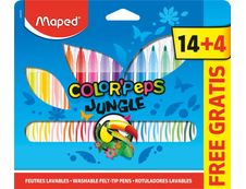 Maped Color'Peps Jungle - 18 Feutres dont 4 offerts - pochette carton