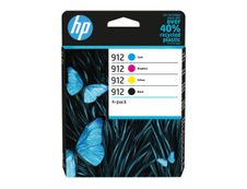 HP 912 - pack de 4 - noir, jaune, cyan, magenta - cartouche d'encre originale