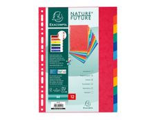 Exacompta Nature Future - Intercalaire 12 positions - A4 - carte lustrée colorée