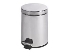 Techline - Poubelle à pédale inox 5L - couvercle basculant