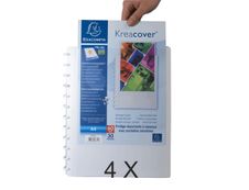 Exacompta Kreacover - 4 Porte vues personnalisables à pochettes amovibles - 60 vues - A4 - blanc