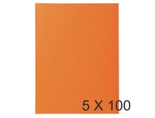 Exacompta Super 160 - 5 Paquets de 100 Chemises - 160 gr - orange