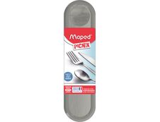 Maped Picnik Concept Adult - Boîte à couverts + couverts inox - gris