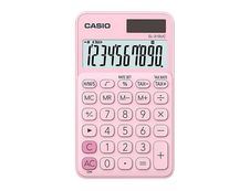 Calculatrice de poche Casio SL-310UC - 10 chiffres - alimentation batterie et solaire - rose