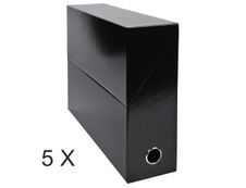 Exacompta Iderama - 5 Boîtes de transfert - dos 90 mm - noir