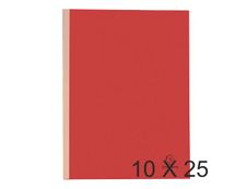Exacompta Forever - 10 Paquets de 25 Chemises dos toilé - 320 gr - rouge