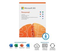 Microsoft 365 Personnel à télécharger - 1 utilisateur - PC ou Mac - Abonnement 1 an