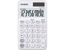 Calculatrice de poche Casio SL-310UC - 10 chiffres - alimentation batterie et solaire - blanc