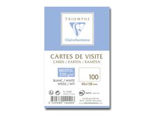 Clairefontaine - 100 Cartes de visite 82 x 128 mm - 220 g/m²
