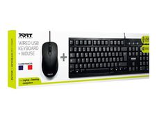 PORT Connect - ensemble clavier et souris filaire - AZERTY