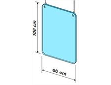 Exacompta - Vitre de protection à suspendre - 99 x 66 cm