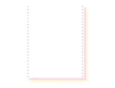 Exacompta - Papier listing blanc/rose/jaune - 1000 feuilles 240 mm x 12" - bandes Caroll détachables - 3 plis