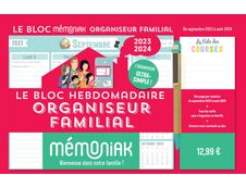 Le Bloc Hebdomadaire Organiseur Familial Memoniak 2024