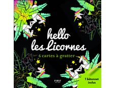 Hello les licornes - 6 cartes à gratter