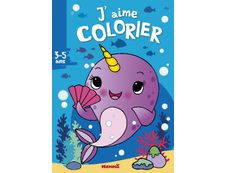 J'aime colorier (3-5 ans) : Licorne des mers