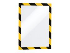 Durable Duraframe Security - 2 Cadres d'affichage bicolore - A4 - jaune/noir (encadrement magnétique)