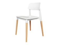 Chaise SCANDINAVE - pieds bois - blanc