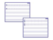 Bouchut - Ardoise mini - Solfège - 21 x 26,5 cm - double face