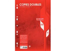 Copies doubles Blanc A4 Perforé Petits carreaux 200 pages