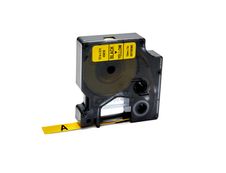Dymo D1 - Ruban d'étiquettes auto-adhésives - 1 rouleau (12 mm x 7 m) - fond jaune écriture noire 
