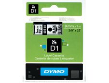 Dymo D1 - Ruban d'étiquettes auto-adhésives - 1 rouleau (9 mm x 7 m) - fond transparent écriture noire 