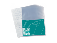 50 Pochettes perforées - A4 - grainé - pour 20 feuilles - 4/100