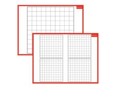 Bouchut - Ardoise médium - Quadrillage - 32 x 42 cm - double face